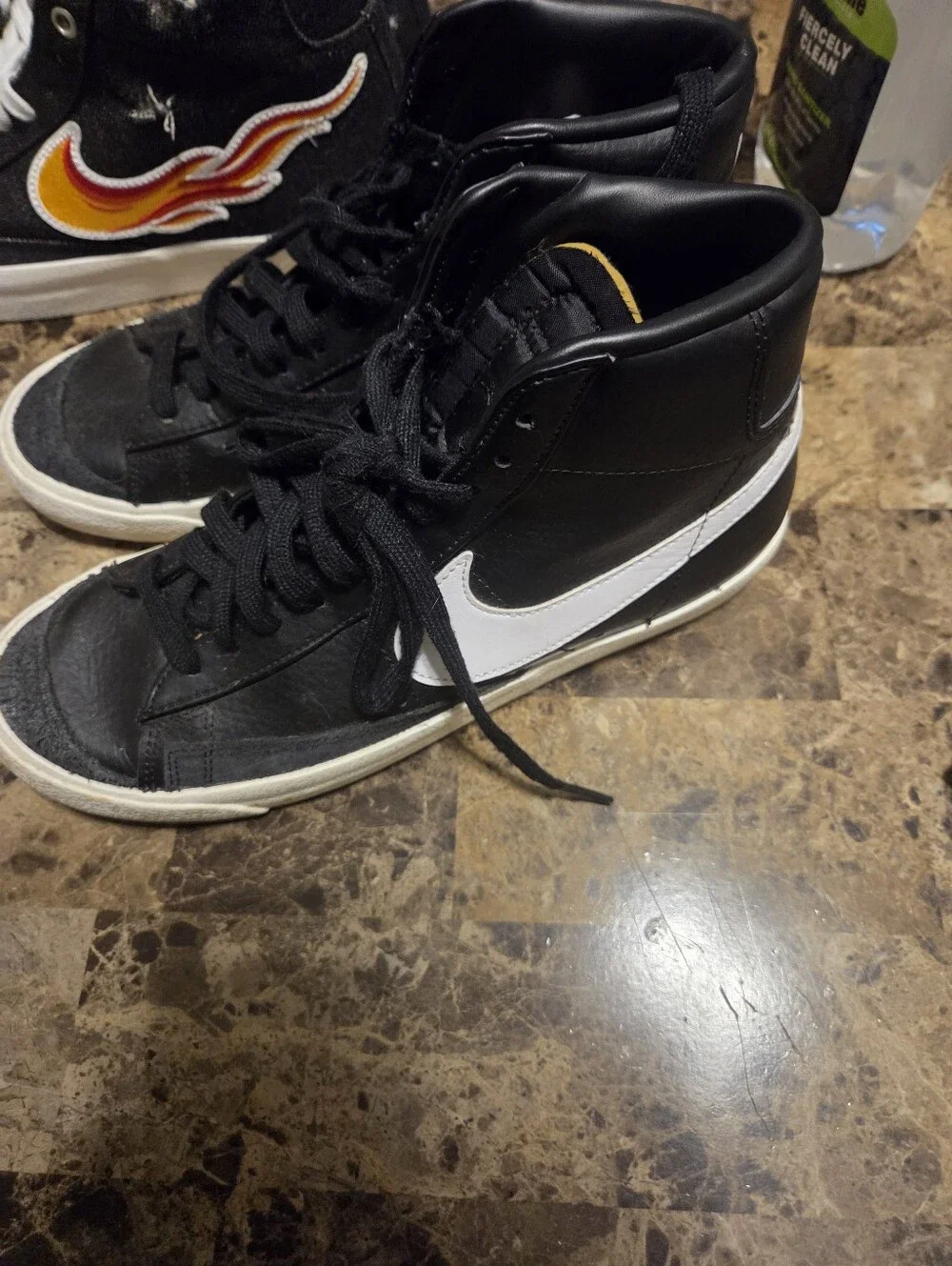 Nike Blazer 77 High-Top Sneakers Black with White Swoosh